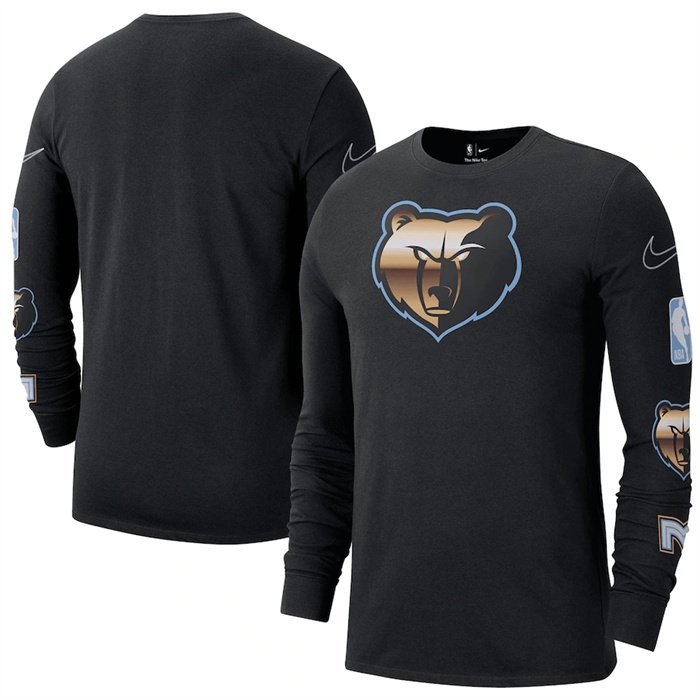 Men's Memphis Grizzlies Black 2022/23 City Edition Essential Expressive Long Sleeve T-Shirt